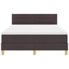 vidaXL Boxspringbett mit Matratze Dunkelbraun 140 x 200 cm Stoff