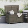vidaXL Outdoor-Kissenbox Anthrazit 100x50x56 cm Massivholz Tanne
