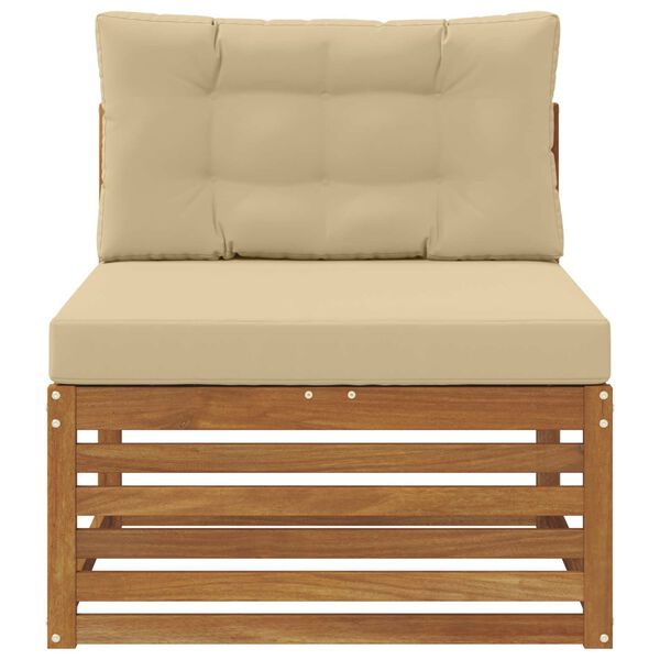 vidaXL Outdoor Mittelsofa Massivholz Akazie Natur