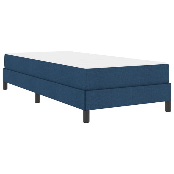 vidaXL Boxspringbett mit Matratze Blau 80 x 200 cm Stoff