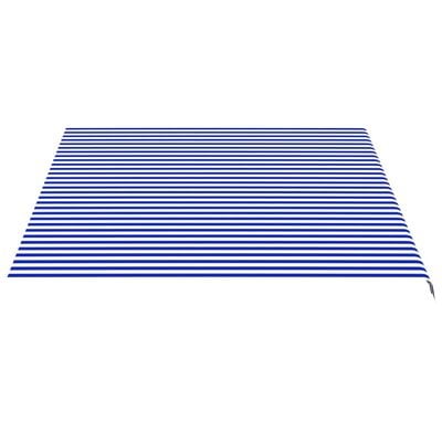 vidaXL Markisenbespannung Blau und Weiß 4,5x3,5 m