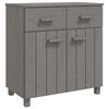 vidaXL Sideboard HAMAR Hellgrau 79x40x80 cm Massivholz Kiefer