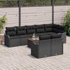 vidaXL Gartensofa-set mit Speicher 9 pcs Schwarz Poly-Rattan