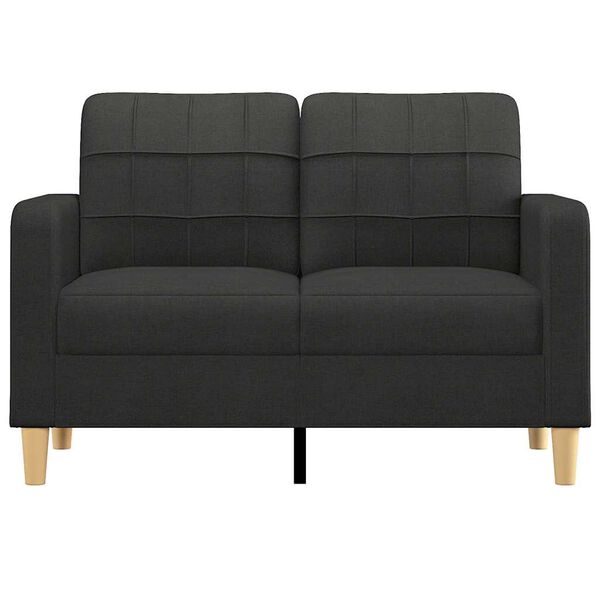 vidaXL 2-Sitzer-Sofa Schwarz 120 cm Stoff
