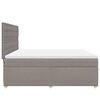 vidaXL Boxspringbett mit Matratze Taupe 180x200 cm Stoff