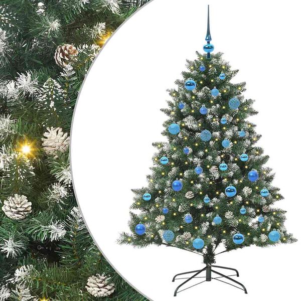 vidaXL K&uuml;nstlicher Weihnachtsbaum mit 150 LEDs mit St&auml;nder Gr&uuml;n 150 cm