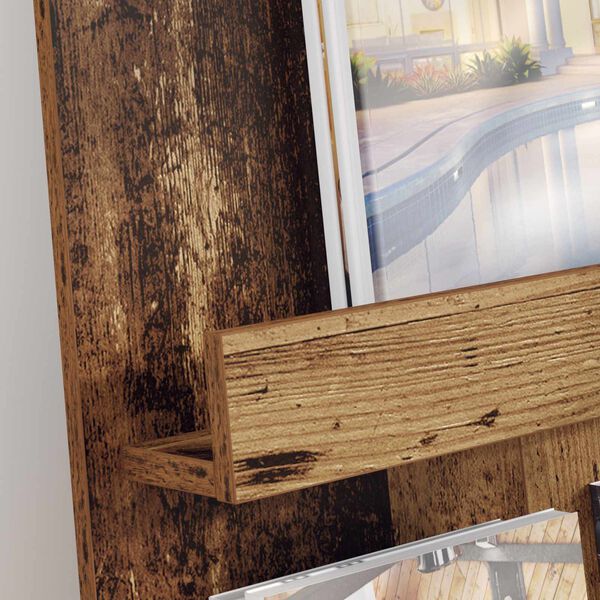 vidaXL Magazinregal mit Regal Altholz 51 x 11 x 102 cm Holzwerkstoff