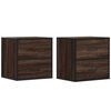 vidaXL Wand-Nachttische 2 Stk. Braun Eichen-Optik 40x31x39,5 cm