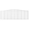vidaXL Gabionen mit Hochbogen 10 Stk 400x50x120/140cm Verzinktes Eisen