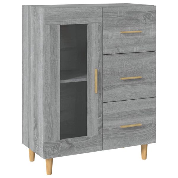 vidaXL Sideboard Grau Sonoma 69,5x34x90 cm Holzwerkstoff