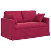 vidaXL Sofa 2 pcs Weinrot 138 x 78 x 80 cm Samt