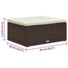 vidaXL 5-tlg. Garten-Lounge-Set mit Auflagen Poly Rattan Braun
