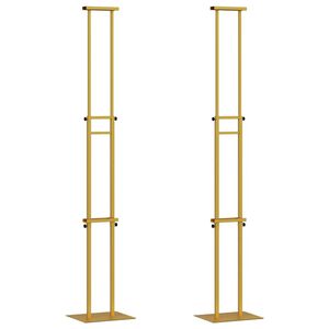 vidaXL Messest&auml;nde 2 Stk. Gold 30 x 23,5 x 210 cm Stahl