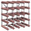 vidaXL Weinregal f&uuml;r 20 Flaschen Braun Massivholz Kiefer