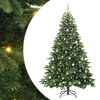 vidaXL K&uuml;nstlicher Weihnachtsbaum mit 300 LEDs Gr&uuml;n 210 cm PE und PVC