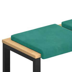 vidaXL Bankkissen 2 stk. Samt T&uuml;rkis Tiefe 35 cm