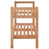 vidaXL Schuhregal 69x27x41 cm Massivholz Nussbaum