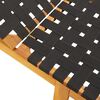 vidaXL Sonnenliegen 2 Stk. Schwarz Massivholz Akazie und Stoff