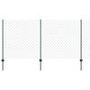 vidaXL Maschendrahtzaun mit Pfosten 10 x 1,2 m PVC-beschichteter Stahl