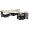 vidaXL Gartensofa-set 9 stk. Schwarz Poly-Rattan