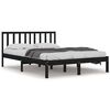 vidaXL Massivholzbett Schwarz Kiefer 120x190 cm