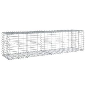 vidaXL Gabione mit Deckel 200x50x50 cm Verzinktes Eisen