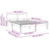 vidaXL Bettrahmen Wachsbraun 140 x 190 cm Massives Kiefernholz