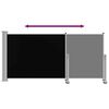 vidaXL Ausziehbare Seitenmarkise 120x300 cm Schwarz
