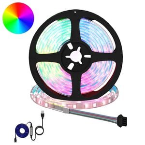 vidaXL LED Streifen 2 pcs Schwarz und Transparent 210 x 0,8 x 0,3 cm