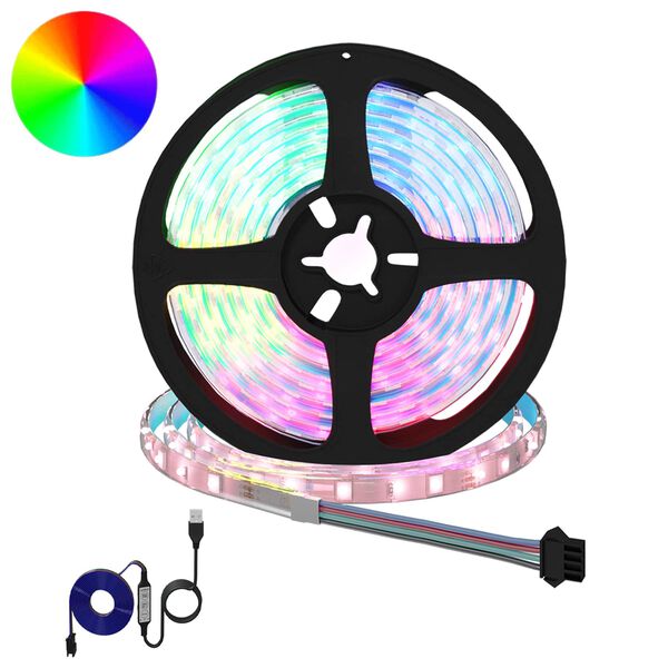 vidaXL LED Streifen 2 pcs Schwarz und Transparent 210 x 0,8 x 0,3 cm