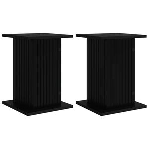 vidaXL Pflanzenst&auml;nder 2 stk. Schwarz 30,5 x 30 x 43 cm Holzwerkstoff