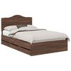 vidaXL Bettrahmen Braun Eichen-Optik 120 x 190 cm Ingenieurs Holz
