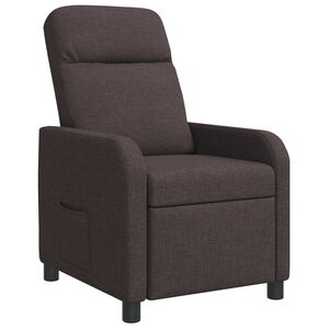 vidaXL Liegesessel Dunkelbraun Stoff