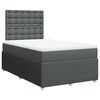vidaXL Boxspringbett mit Matratze Dunkelgrau 120x190 cm Stoff