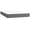 vidaXL Taschenfederkernmatratze Mittel Grau 120x200x20 cm Kunstleder