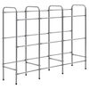 vidaXL Kistenregal f&uuml;r 9 Kisten Silbern 145x33x116 cm Stahl