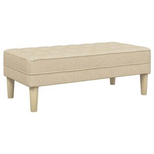 vidaXL Bank mit Kissen Creme 113 x 57 x 39 cm Stoff