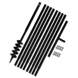Erdbohrer mit Griff 100 mm Verl&auml;ngerungsrohr 9 m