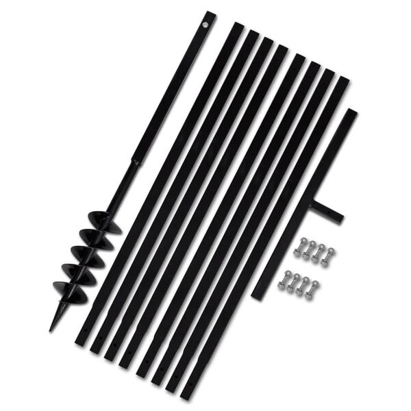 Erdbohrer mit Griff 100 mm Verl&auml;ngerungsrohr 9 m