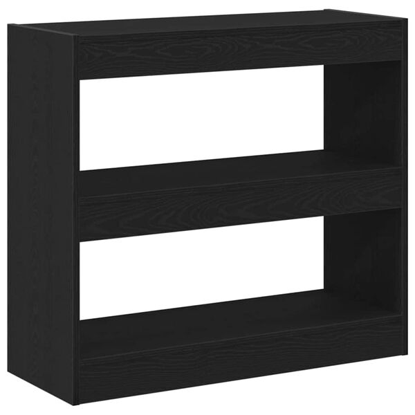 vidaXL B&uuml;cherregal Schwarze Eiche 80 x 30 x 72 cm Holzwerkstoff