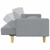 vidaXL Schlafsofa 2-Sitzer mit Kissen und Fu&szlig;hocker Hellgrau Stoff