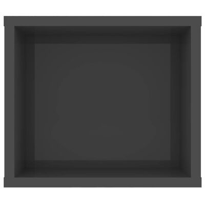 vidaXL TV-Hängeschrank Hochglanz-Grau 100x30x26,5 cm Holzwerkstoff