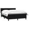 vidaXL Boxspringbett mit Matratze Schwarz 160x210 cm Samt
