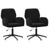 vidaXL B&uuml;rost&uuml;hle 2 stk. Samt 54 x 55 x 90 cm Schwarz