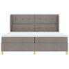 vidaXL Boxspringbett mit Matratze Taupe 200 x 200 cm Stoff