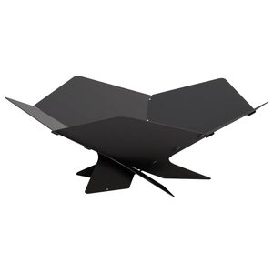 vidaXL Feuerstelle Schwarz 53 x 53 x 18,5 cm Stahl