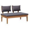 vidaXL Gartensofa-set 3 pcs Braun und Grau