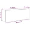 vidaXL Bad-Wandschrank Grau Sonoma 80x25x30 cm Holzwerkstoff