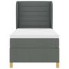 vidaXL Boxspringbett mit Matratze Dunkelgrau 200 x 80 cm Stoff