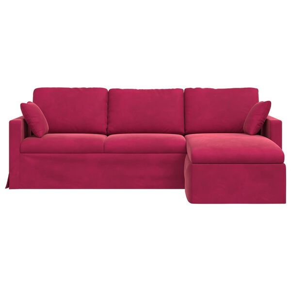 vidaXL Sofa Weinrot Gesamtabmessungen: 228 x 134 x 80 cm (B x T x H)